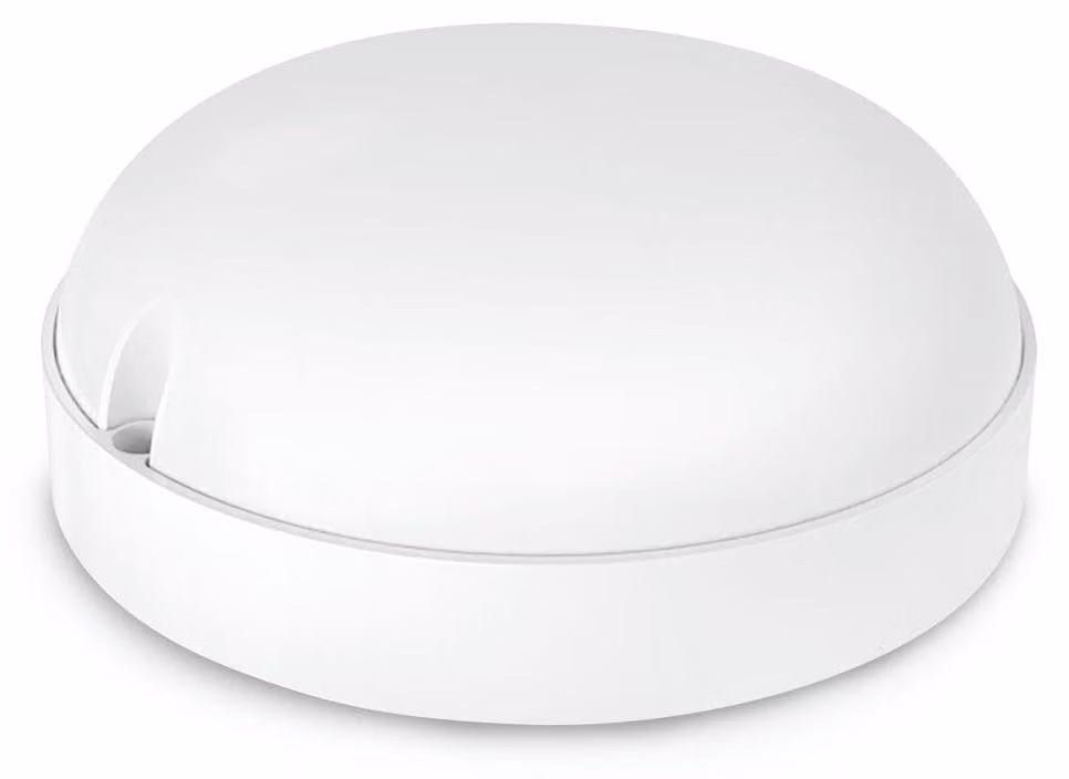 Lampada a LED rotonda da parete, 12W, grado di protezione IP65, colore bianco, per uso esterno