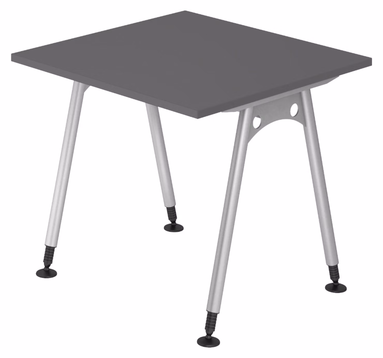 bümö Scrivania Serie A - Dimensioni: 80 x 80 cm, Decorazione: grafite