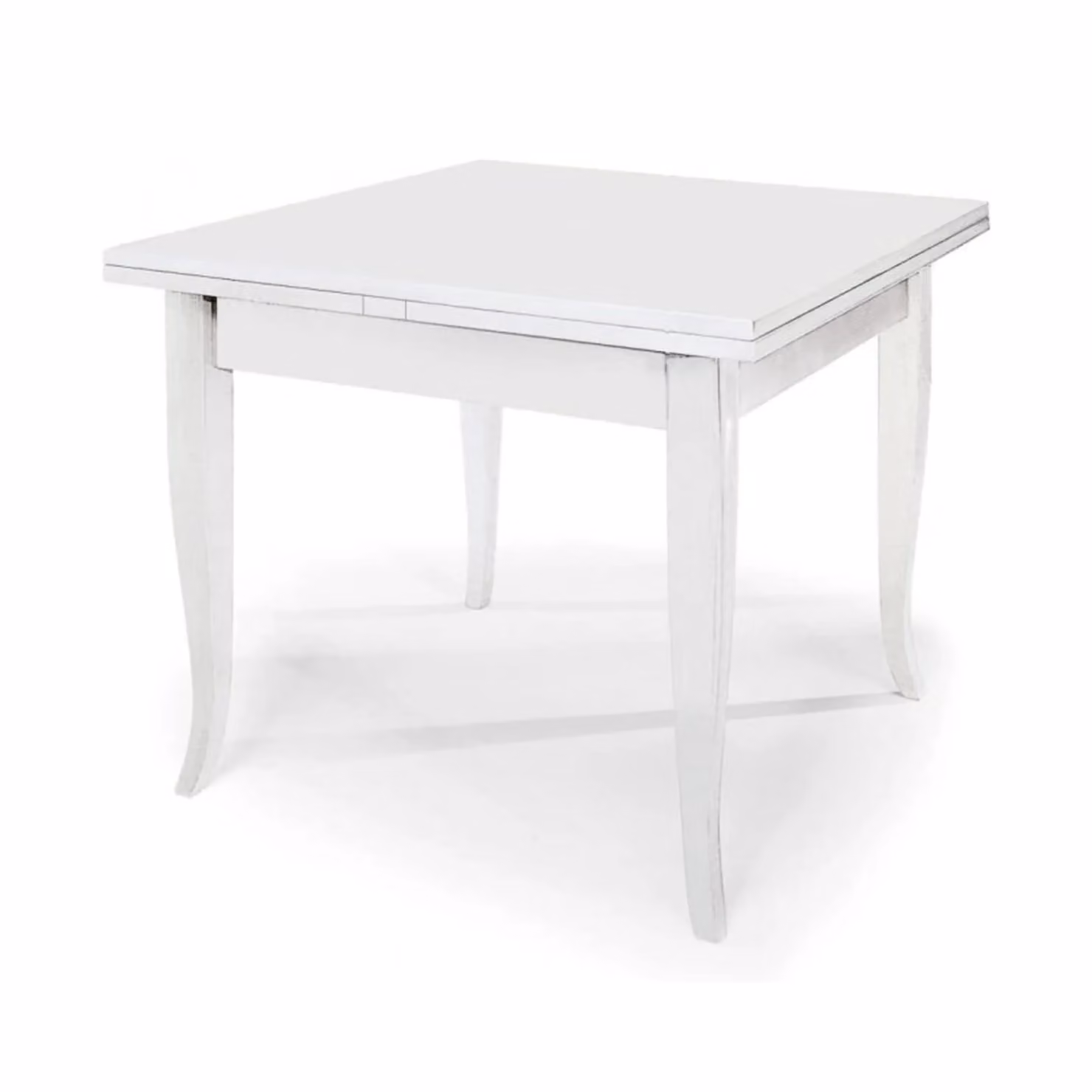 Tavolo SANTA CROCE in legno bianco allungabile 80×80 cm – 150×80 cm