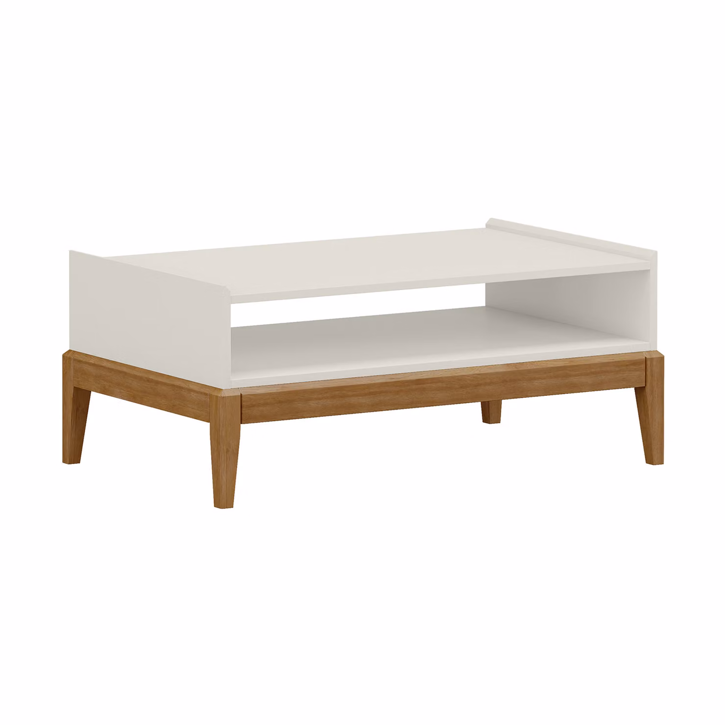 Tavolino MILAO bianco/rovere