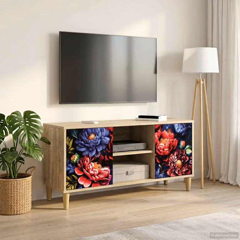 Mobile TV vidaXL KIEL moderno in legno ingegnerizzato marrone L/P/H: 102 x 33 x 50 cm
