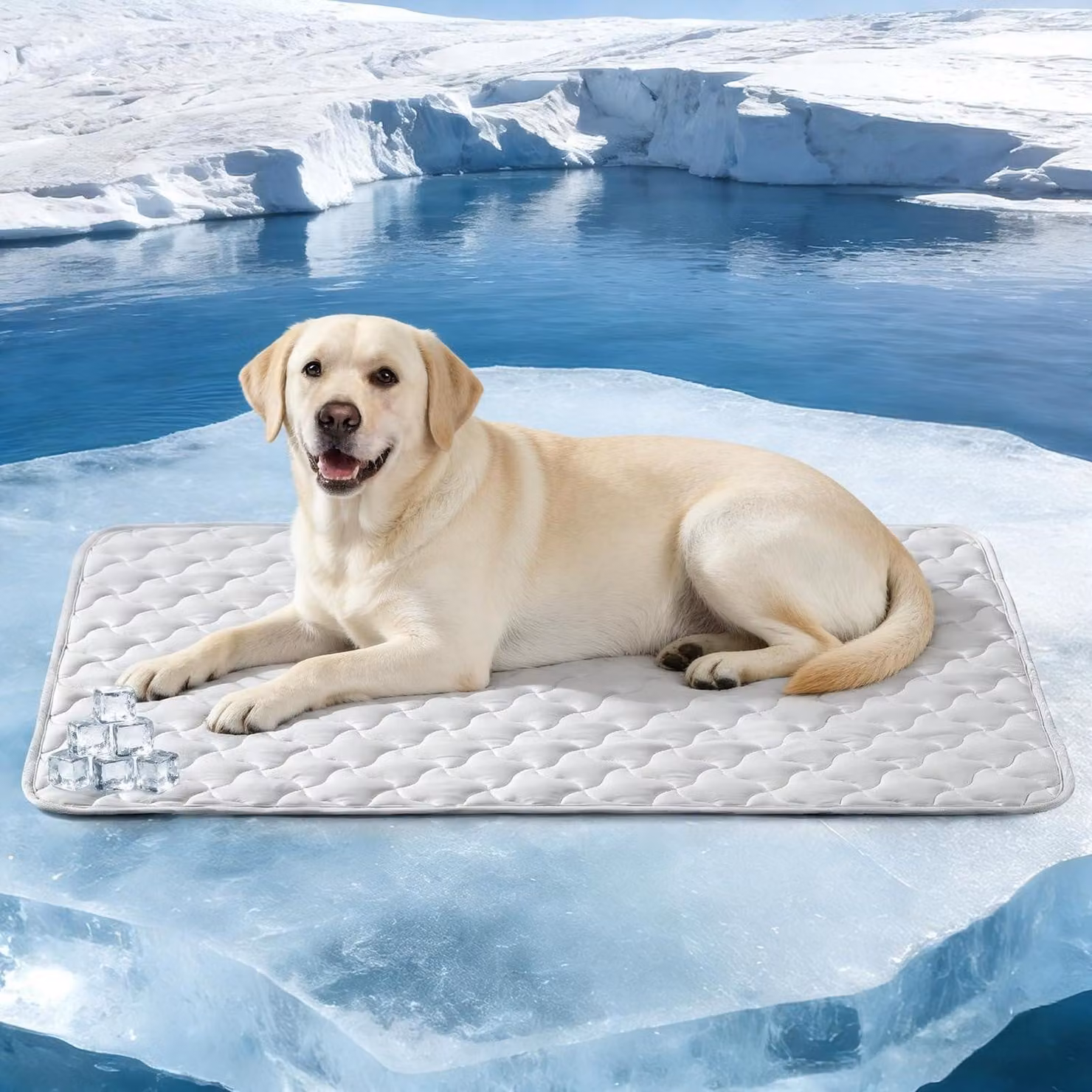 Tappetino refrigerante per cani, auto-raffreddante, lavabile, grigio, 70x55 cm
