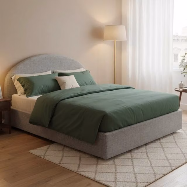 Letto Matrimoniale Amida Talamo Italia con Materasso e Base Contenitore Alzabile, Grigio, 160x200 cm