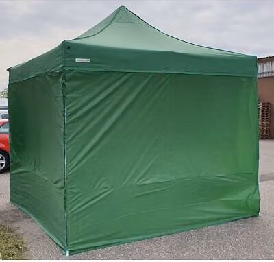 Tenda da festa a forbice 2x2 m ALU Standard 450 g/m² - 4 pannelli laterali pieni blu