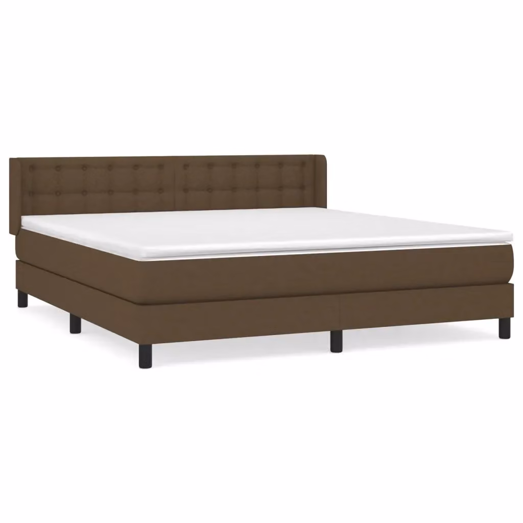 Letto Ibrido vidaXL con Giroletto a Molle e Materasso, Marrone e Bianco, L/P: 180 x 200 cm – 2