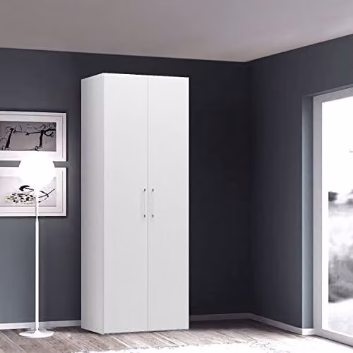 My Brand Armadio 2 Ante Frassino Bianco 91x58x247 cm
