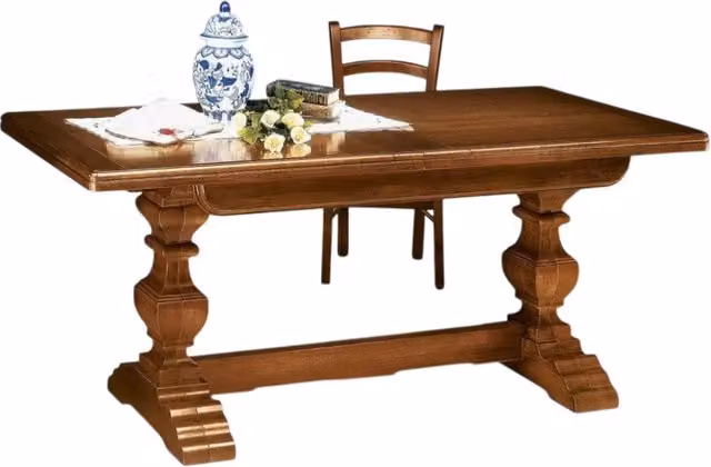 Tavolo rettangolare allungabile in legno marrone Mobili 2G L: 160 cm, P: 85 cm, H: 78 cm – 1