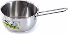 Casseruola in acciaio inox con un manico Italo 156 122BECCHI argento diametro 12 cm