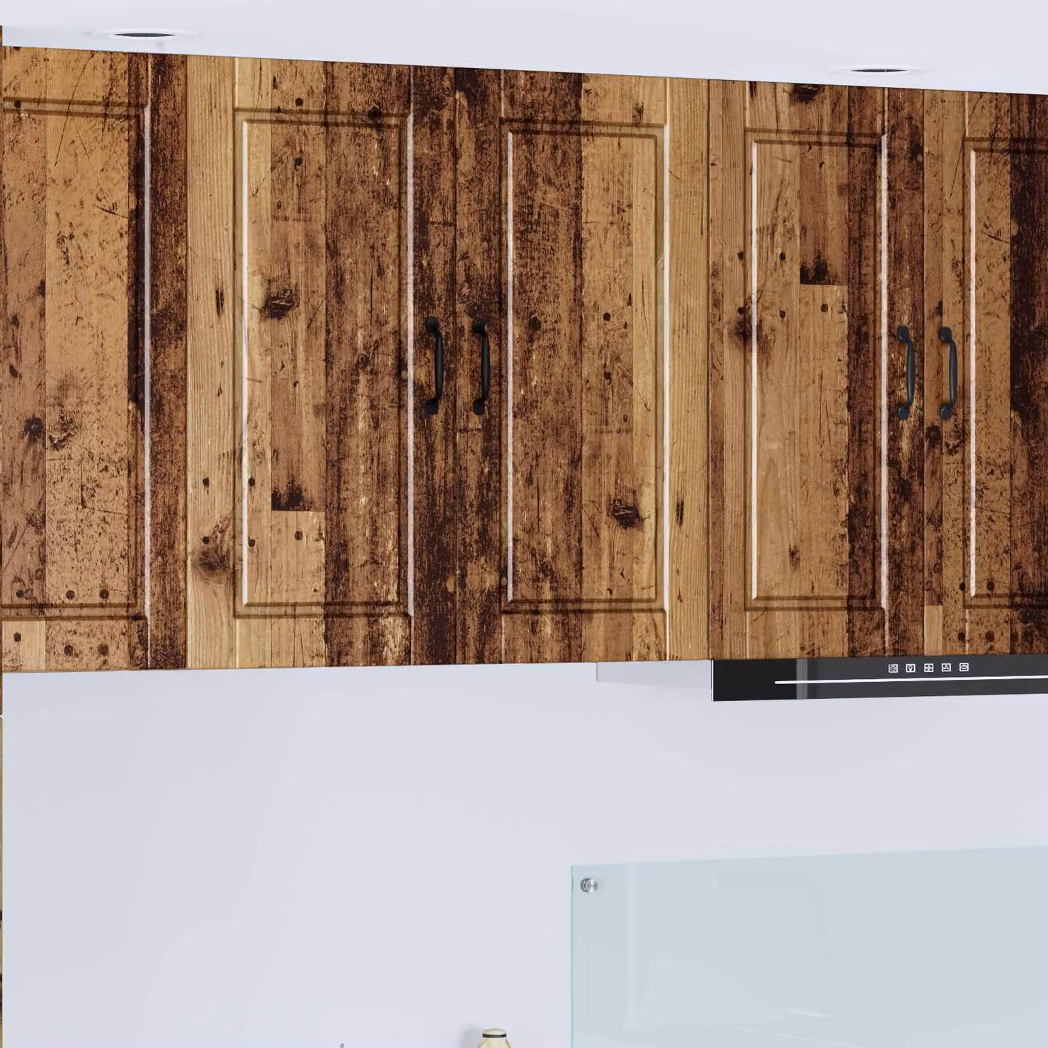 Armadietto a muro vidaXL PORTO in legno marrone con ante a battente e ripiani interni L: 80 cm, P: 31 cm, H: 80 cm