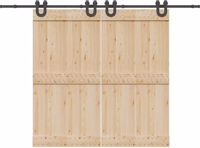 Kit di binari per porte scorrevoli vidaXL in acciaio inossidabile nero opaco 400 cm