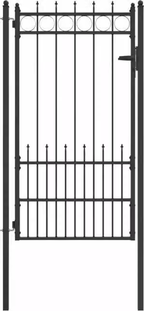 Cancello per recinzione HORST Acciaio Nero Bloccabile CFW4638811