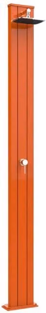 Doccia Solare in Alluminio Spring S di Arkema Design con Miscelatore, Arancione, 30 Litri