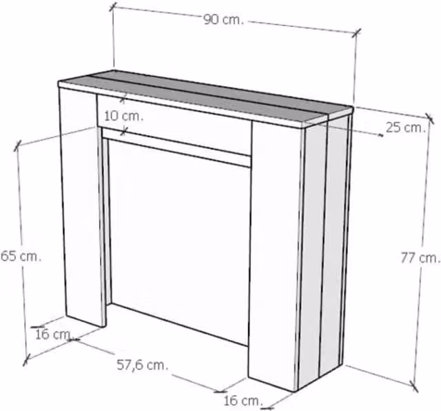 shopinnovativo - Consolle allungabile 90Ã—25/211 cm Kiba Noce