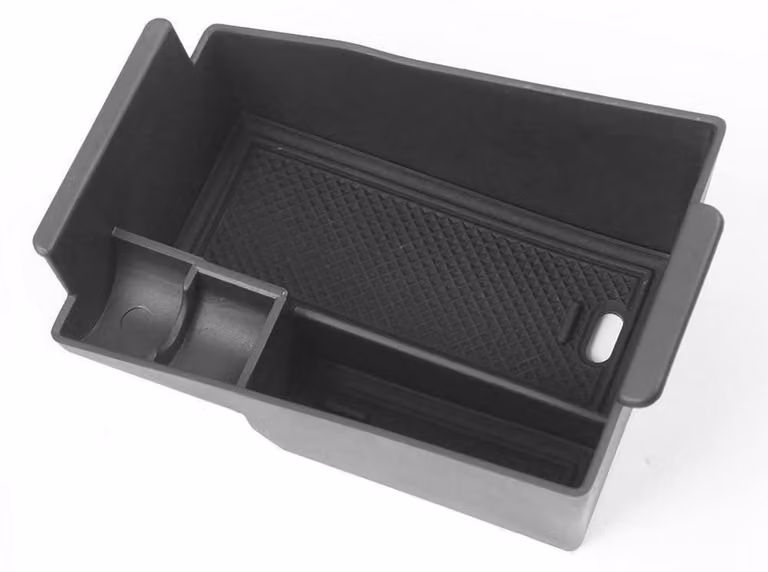 Contenitore portaoggetti per la console centrale, compatibile con Nissan Juke F16 dal 2020 al 2025, realizzato in plastica ABS con tappetino antiscivolo