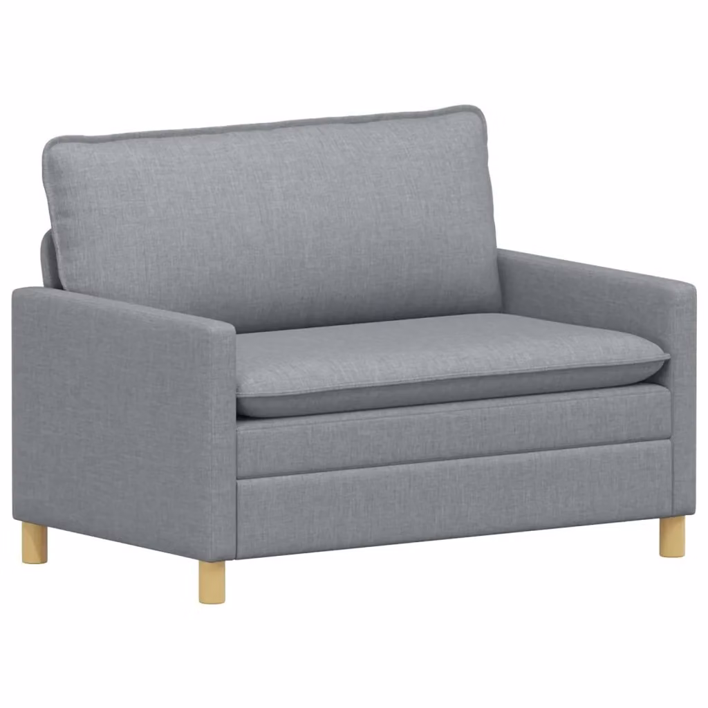 Divano a 2 posti vidaXL in tessuto con struttura in metallo, Grigio e Giallo, L: 126 cm, P: 81 cm, H: 87,5 cm – 2