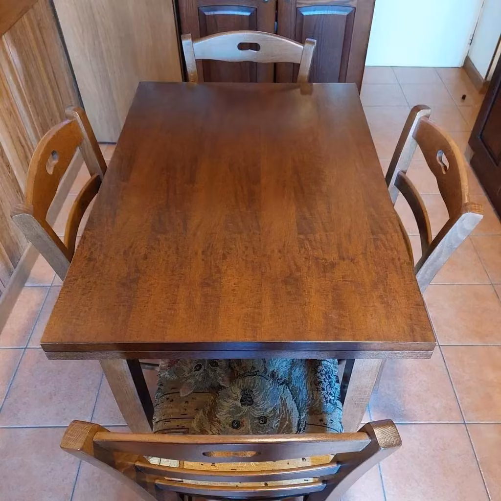 Tavolo allungabile classico rettangolare in legno marrone Mobili 2G L/P/H: 180 x 90 x 80 cm – 3