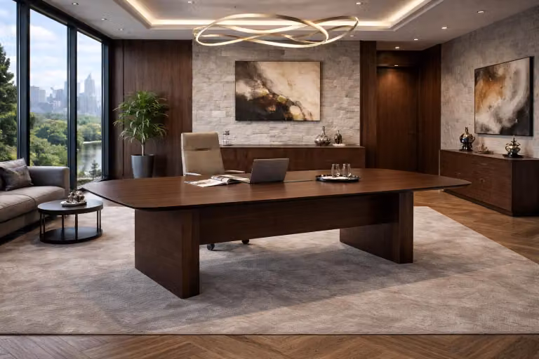 Elegante scrivania in legno per il vostro moderno ambiente d'ufficio, un complemento d'arredo di stile