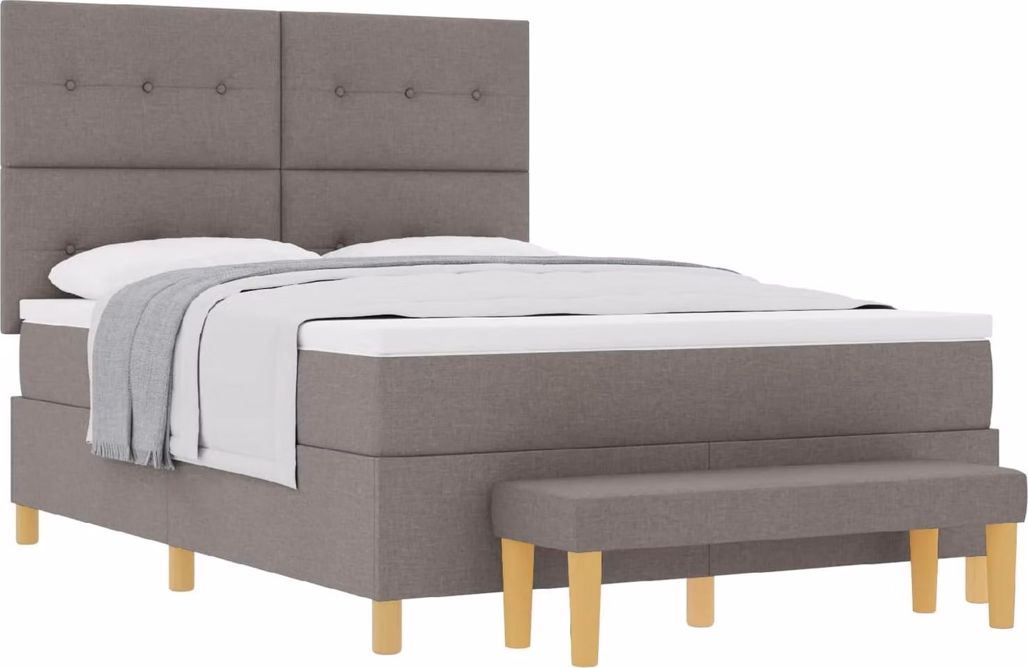 Letto a molle con testiera Talpa 200 x 160 cm Tessuto