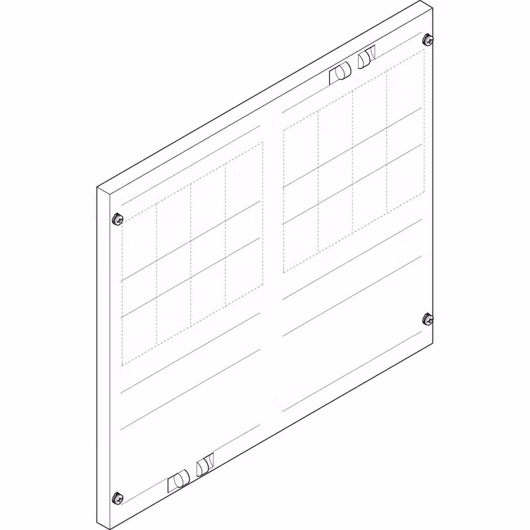 Piastra di copertura ABN 500x450 mm 2FB/3RE_NH00-000 raccoglitore 60 mm (5 poli) NH00 / NH000 FAP23709N