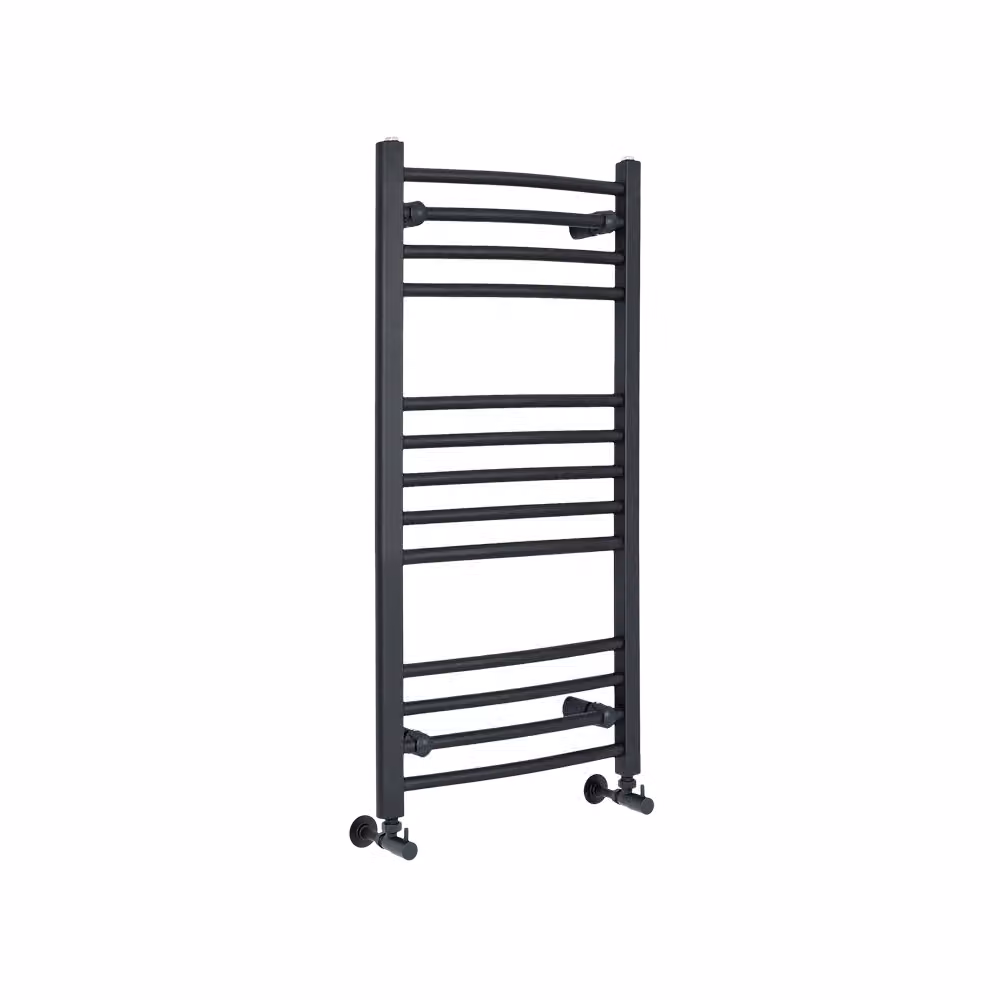Scaldasalviette Curvo Antracite - Termoarredo Bagno - 1000 x 500mm - 390 Watt - Artle
