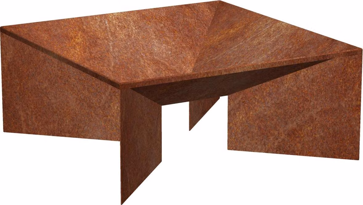 CORGARDEN Fokus Caminetto da giardino 70 x 70 x 30 cm, corten CORGARDEN 1017