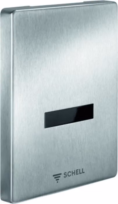 Schell Compact II - Sciacquone per orinatoi a infrarossi EDIZIONE E, funzionamento a batteria, acciaio inox 028072899