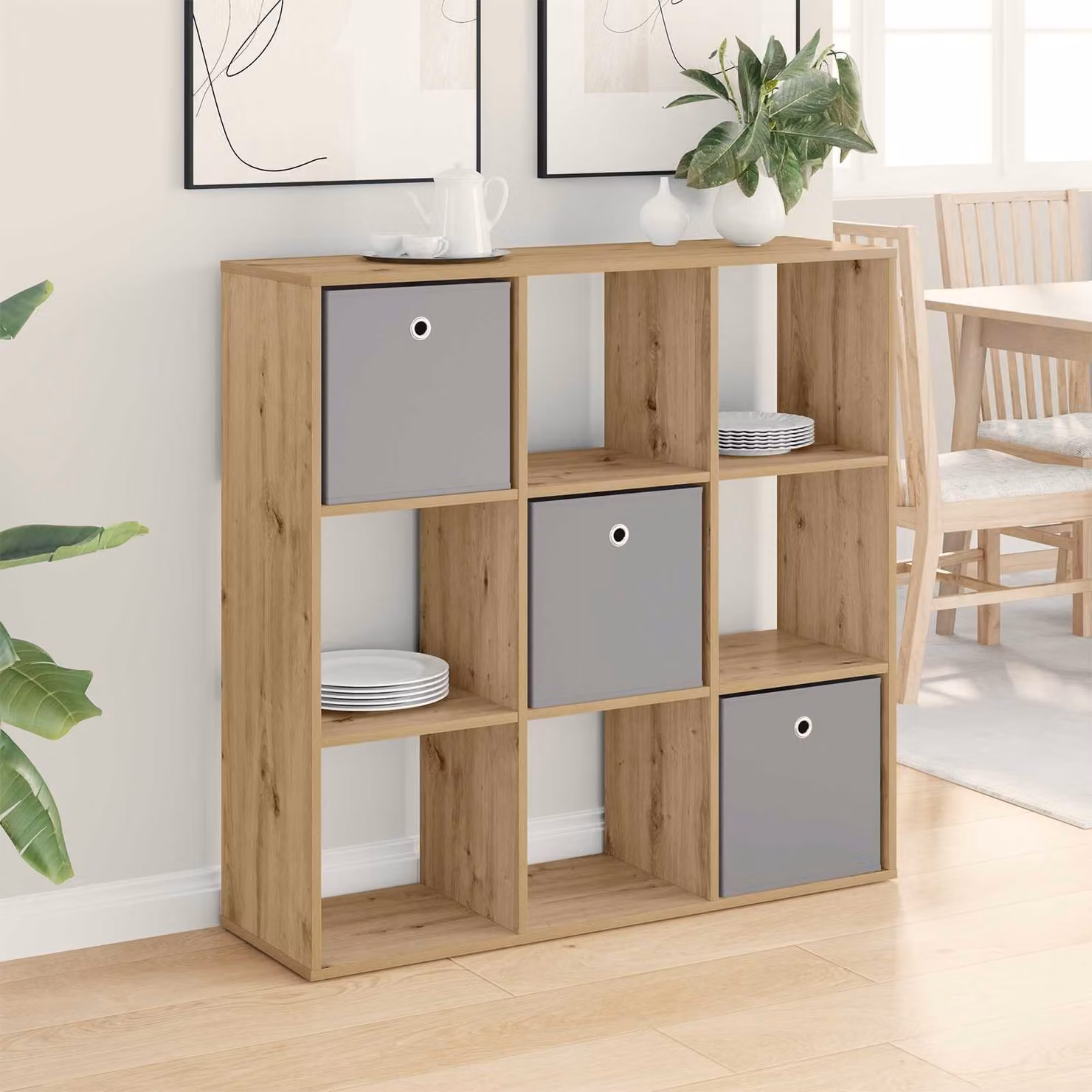 Credenza moderna vidaXL in rovere marrone L: 102 cm, P: 31 cm, H: 99,5 cm