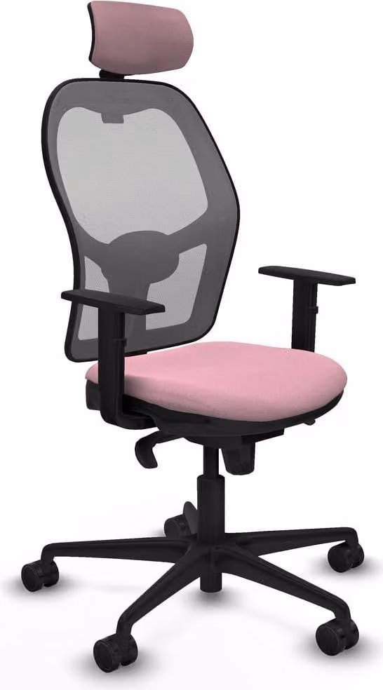 Sedia da ufficio con poggiatesta Piqueras y Crespo 1D036N2 Rosa