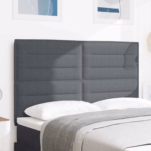 Testiera per letto imbottita vidaXL in tessuto corda grigio 160 cm