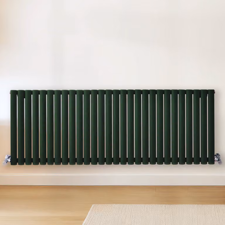 Radiatore di Design Orizzontale Verde (Evergreen) - 600mm x 1652mm - Pannello Doppio  - Revive