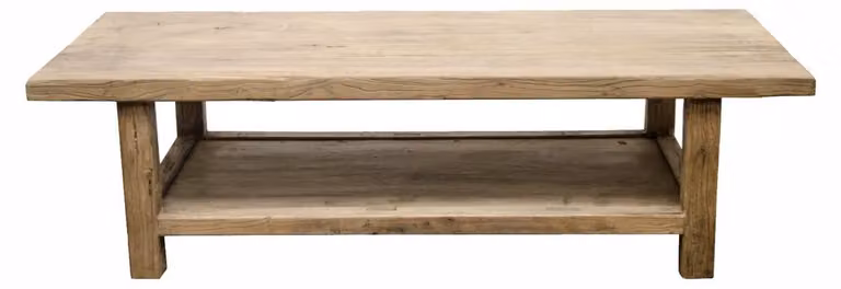 Tavolino in stile country Casa Padrino colori naturali 160 x 60 x H. 45 cm - Mobili da salotto in stile country