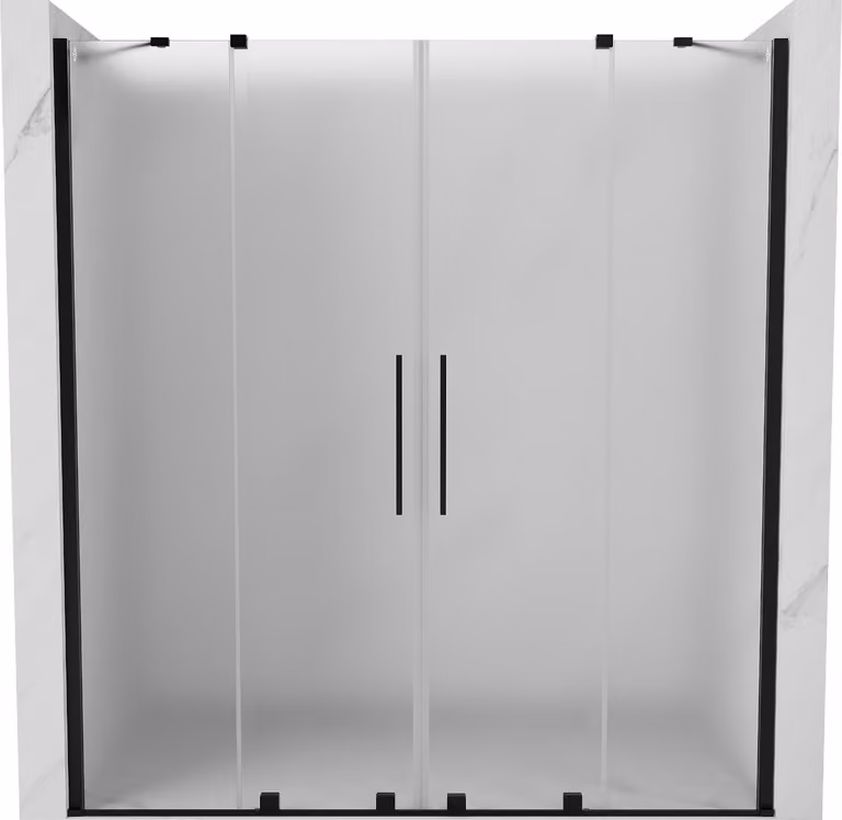 Mexen Velar Duo porte doccia scorrevoli 170 cm, brina, nero - 871-170-000-32-70