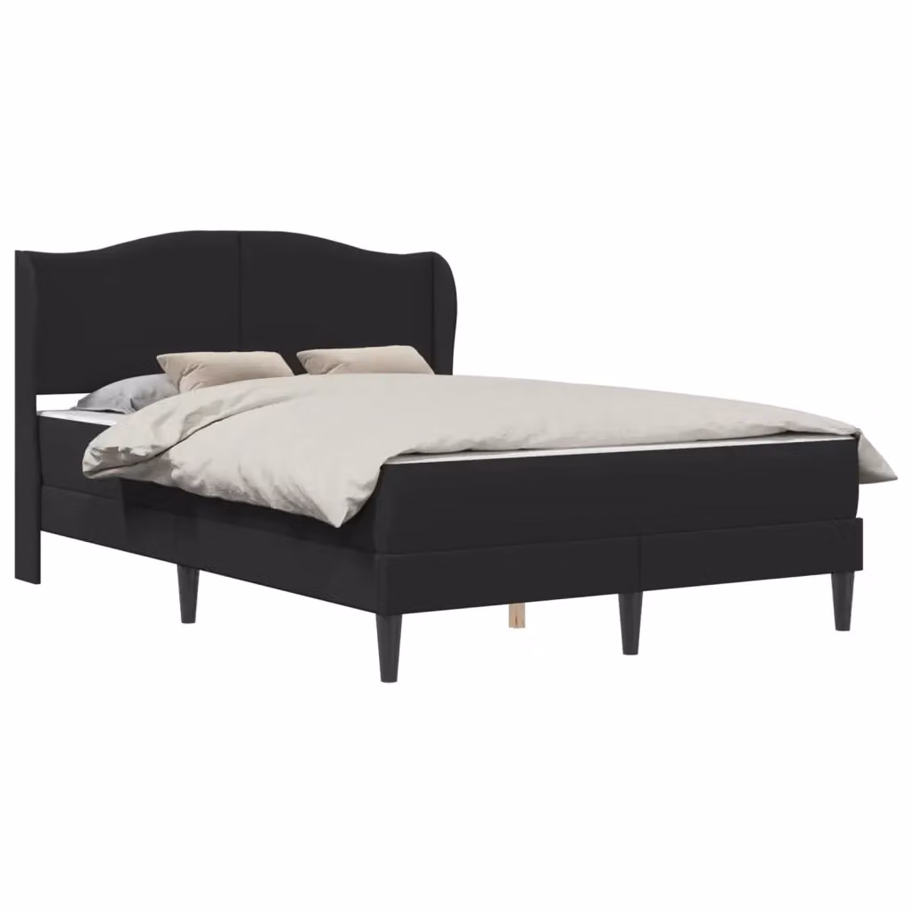 Struttura del letto con testiera vidaXL in similpelle nera L: 120 cm, P: 200 cm, H: 101 cm – 2