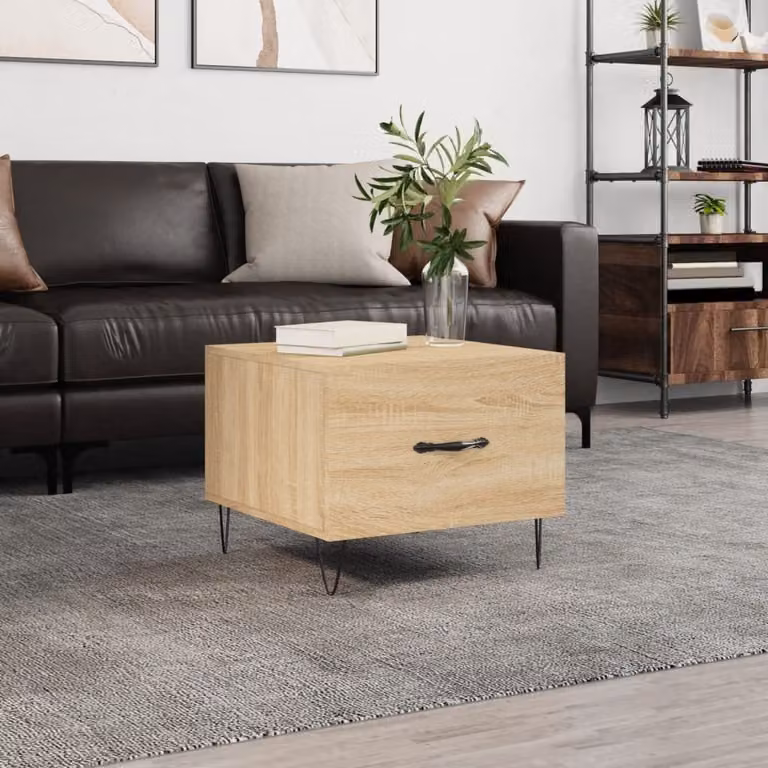 Maison Exclusive - Tavolino Sonoma in rovere 50x50x40 cm Materiale ligneo