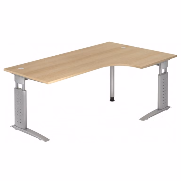 HAMMERBACHER US82 höhenverstellbarer Schreibtisch eiche L-Form