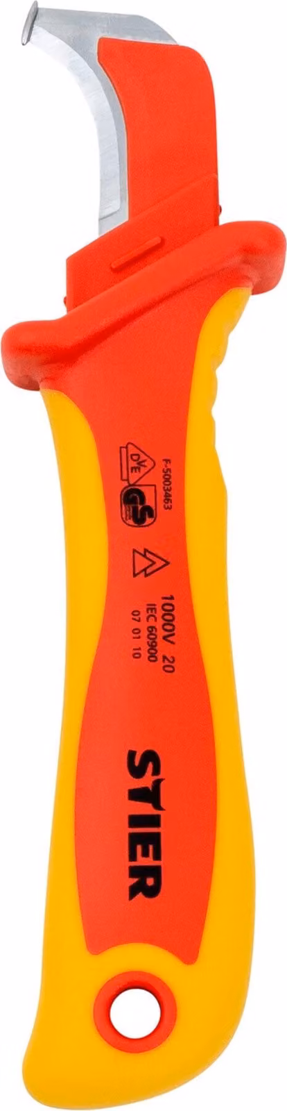 Coltello spelafili STIER 180 mm VDE, coltello per cavi, spelafili, design protetto, ergonomico e sicuro
