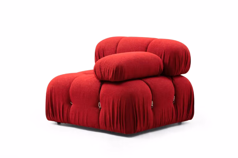 Hanah Home, Bubble- ARE1430, rosso, divano letto, struttura: Legno di faggio / truciolato