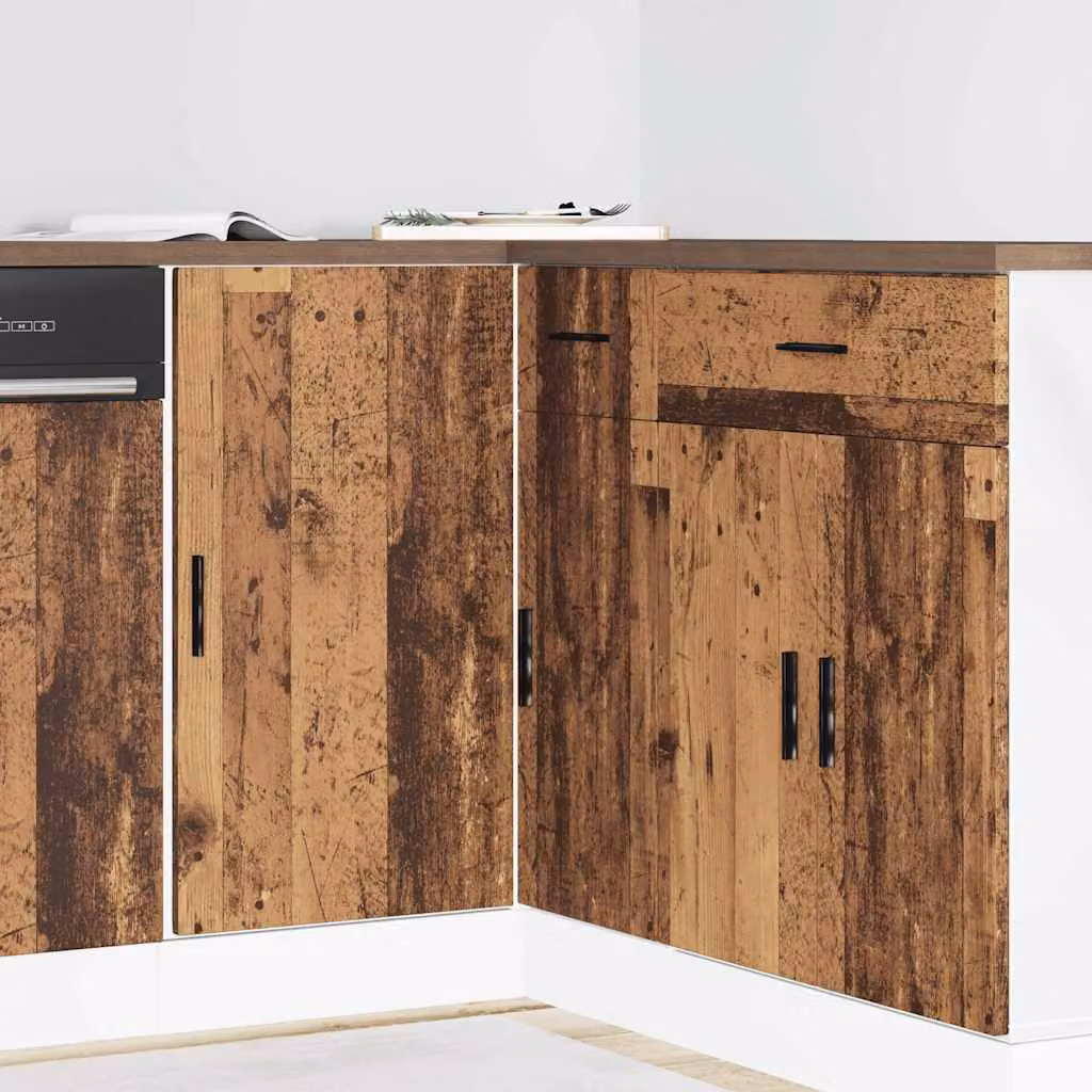 Base Lavello Mobile Lyon vidaXL in Legno Antico Marrone L: 81,5 cm, P: 46 cm, H: 86 cm