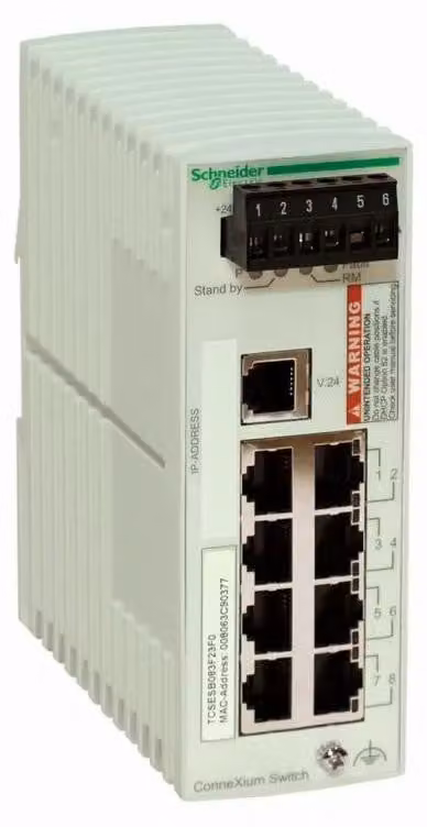 Schneider Electric ConneXium Basic Managed Switch - 8 porte in rame (8TX 10/100 Mbit/s) TCSESB083F23F0