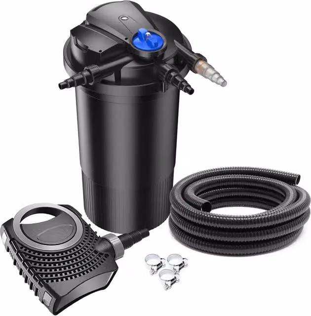 Kit di filtrazione set 30000 litri pompa UVC 18 watt tubo 6000 l/h 5 m 16_0001898