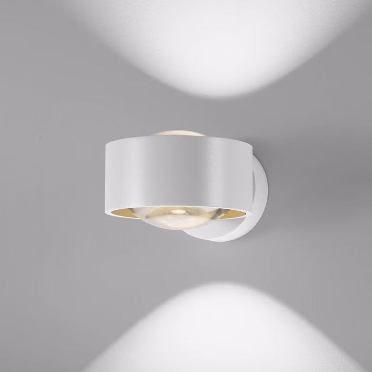Egger Licht Applique da parete a LED Clippo Optic, dimmerabile, Bianco / Opale, Soggiorno / Sala da pranzo, Alluminio, Moderno, Applique a LED