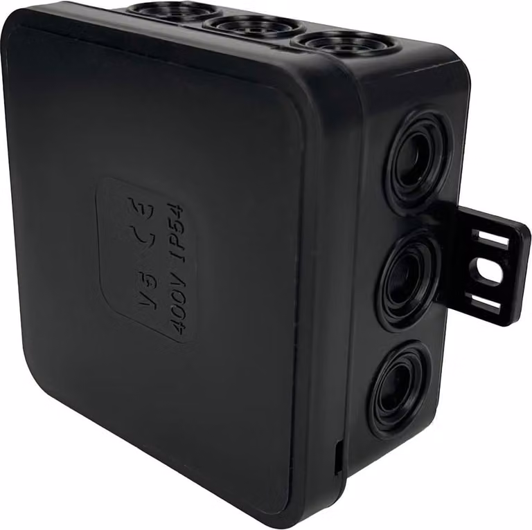 Scatola di derivazione da esterno 75x75x41mm IP54 con 12 ingressi per cavi a scatto e aperture per fori neri V5 EDO777912 EDO Technic