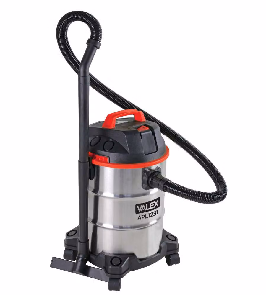 Valex Aspiratore Polvere e Liquidi APL1231 Grigio 30L 1200W con Accessori