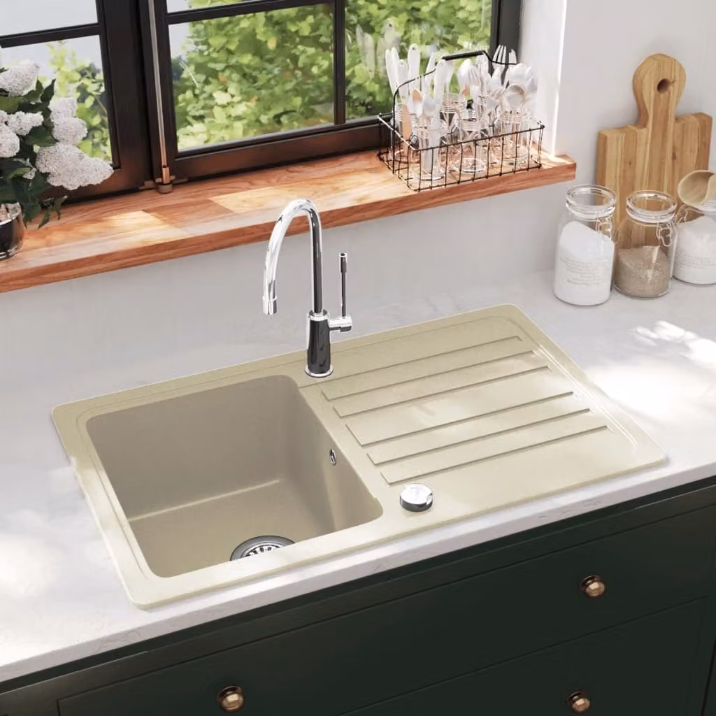 The Living Store Lavello in granito a vasca singola Beige