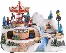 Paesaggio con movimento e luci multicolore Kaemingk L 24 cm, P 15 cm, H 16 cm