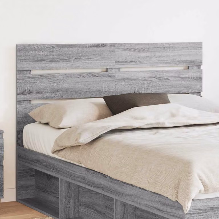 Testiera per letto moderna vidaXL in legno ingegnerizzato grigio opaco