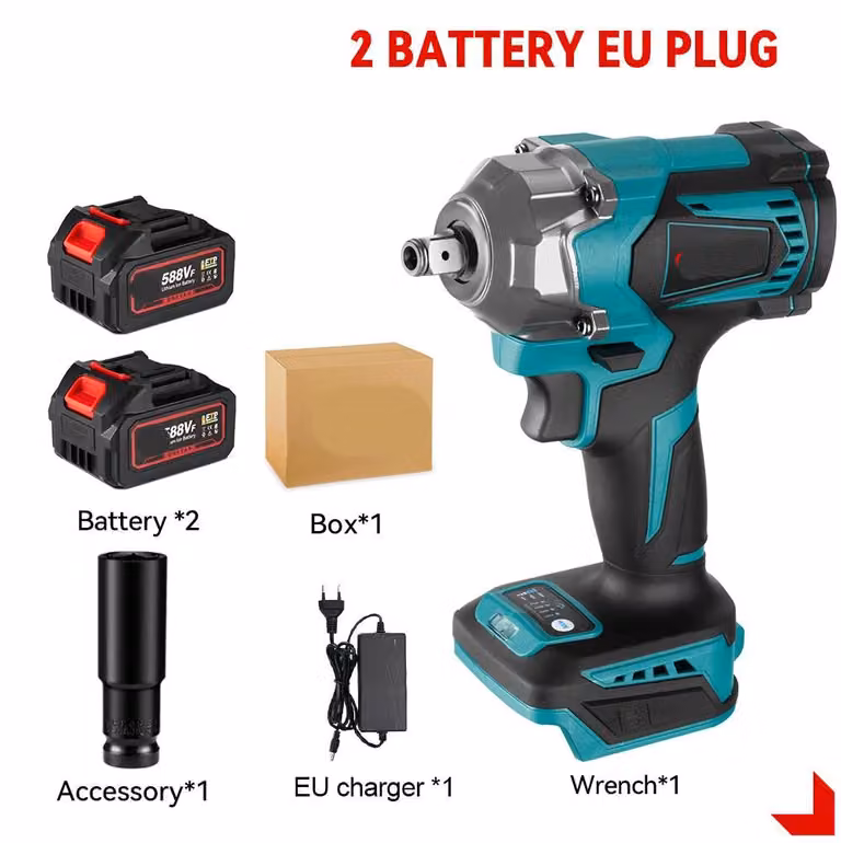 Chiave a percussione – con batteria – Avvitatore a percussione – Chiave a percussione – 18V – 1200 Nm