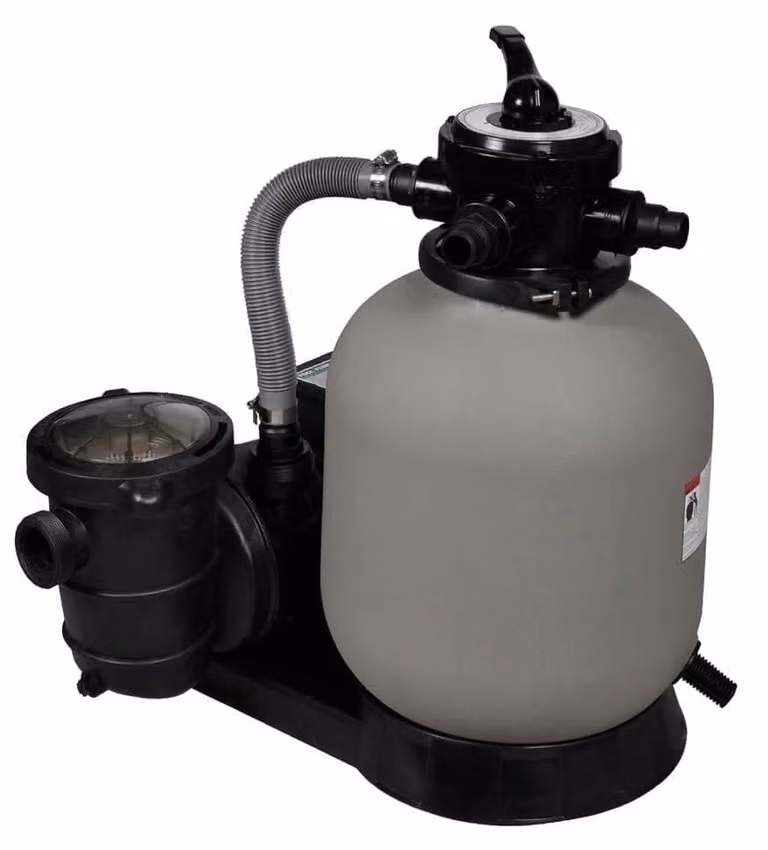 Pompa filtrante Zandfilter, 600 W - Capacità di 17.000 litri all'ora - Corpo in plastica - Colore nero - Adatta per piscine fuori terra