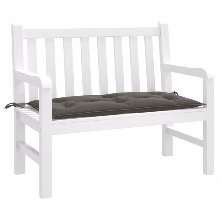 Cuscino per panca da giardino vidaXL Grigio, L 100 x P 50 x H 7 cm, in tessuto resistente ai raggi UV