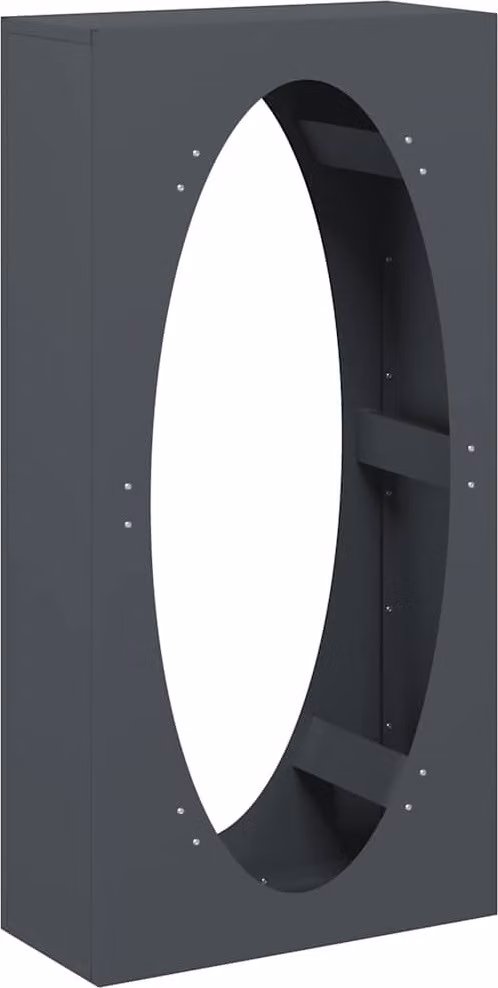 Rastrelliera per Legna da Ardere Antracite 50x23x100 cm